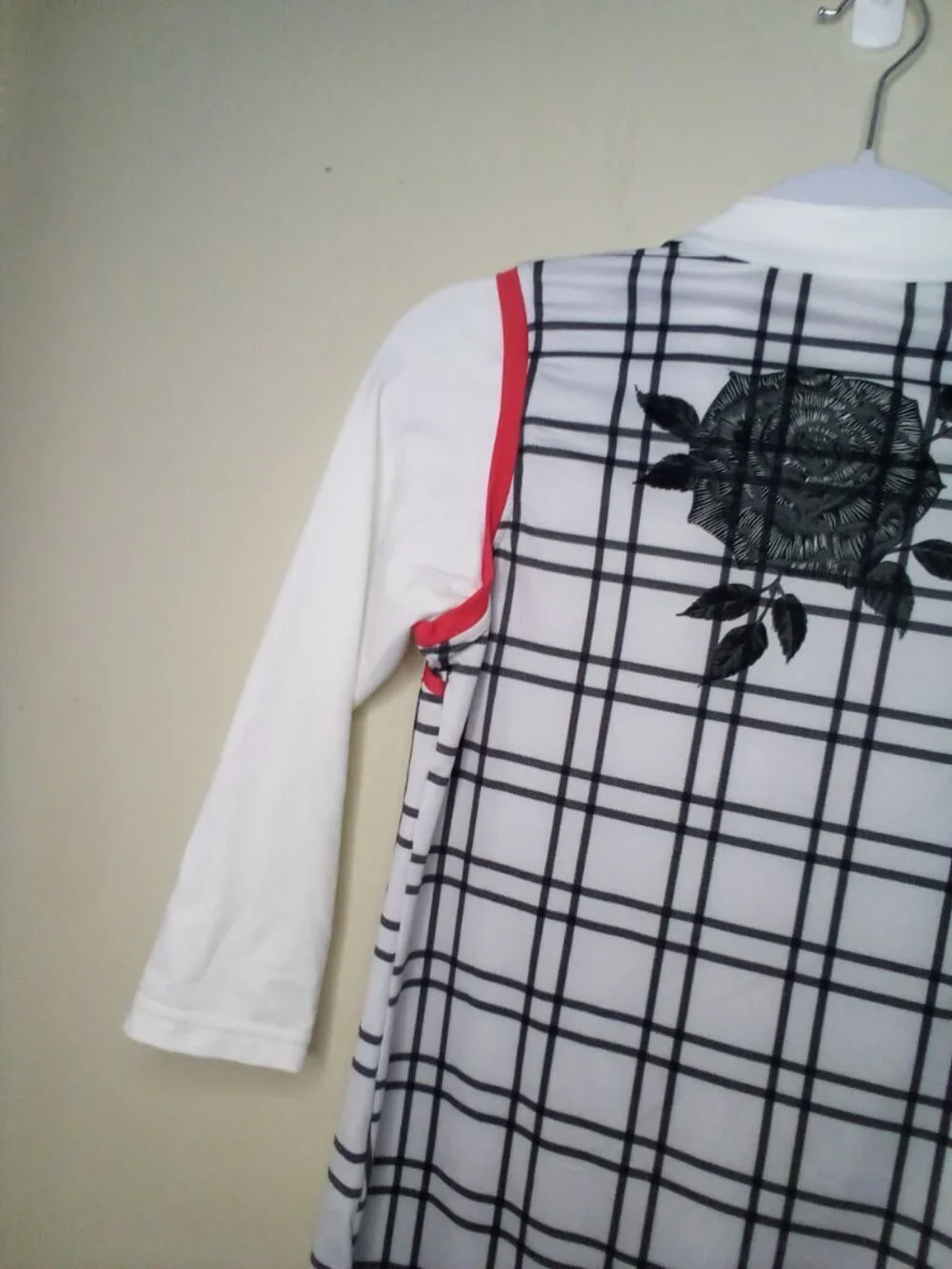 Sofibella Shirt Women XS 3/4 Sleeve Golf Tennis Active Half Zip White Black